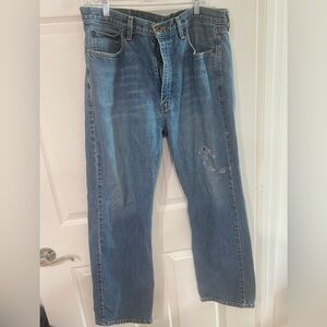 Ralph Lauren Polo Jeans Co. Men’s 38x32 Vintage Distressed Denim USA Flag Patch